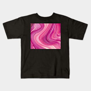 Texture pink paint pattern Kids T-Shirt